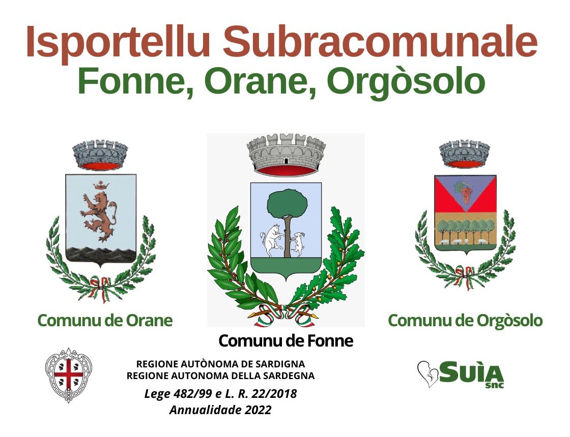 Isportellu linguìsticu de Fonne, Orane e Orgòsolo